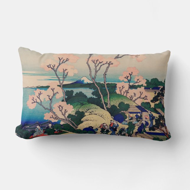 Coussin Rectangle Graphiques d'encre Paysages du jardin asiatique Je (Recto)