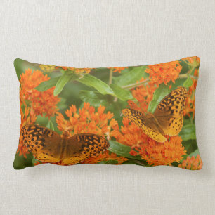 Coussin Rectangle Great Spangled Fritillaries on Butterfly Milkweed