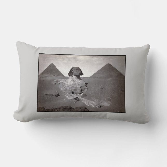 Coussin Rectangle Great Sphinx & Gizeh Pyramides Necropolis Egypte (Recto)
