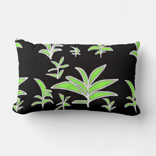 Coussin Rectangle Green leaf (Recto)