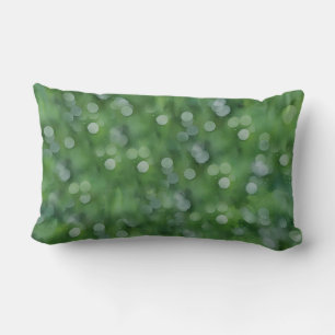Coussin Rectangle Green Light Bubbles Bokeh Style Art