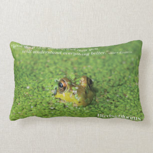 Coussin Rectangle Grenouille dans les algues vertes
