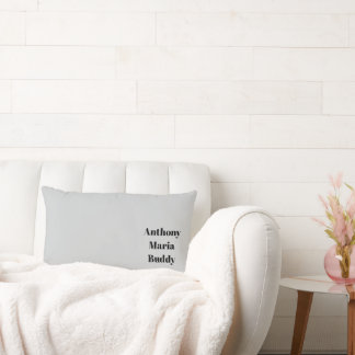 Coussin Rectangle Grey Throw Pillow