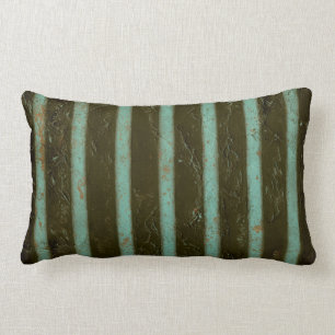 Coussin Rectangle Grille contemporaine d'air de turquoise