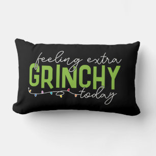 Coussin Rectangle Grinch   Me sentant particulièrement grincheux auj