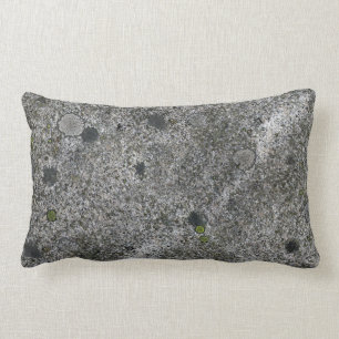 Coussin Rectangle Gris de granit avec de la mousse verte