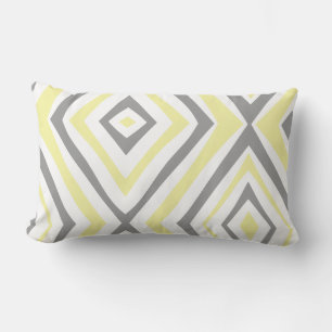 Coussin Rectangle gris jaune moderne simple