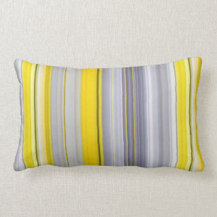Coussin Rectangle Gris Jaune Motif Gradient moderne