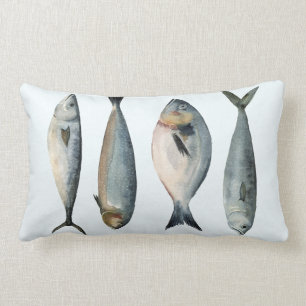 Coussin Rectangle Groupe de quatre poissons