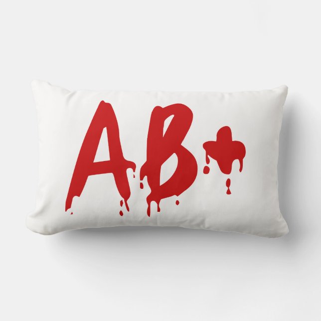 Coussin Rectangle Groupe sanguin AB+ Positif #Hôpital d'horreur (Recto)