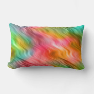 Coussin Rectangle Grue colorée Fleur Wavy Texture