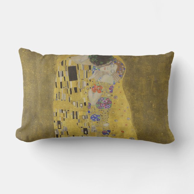 Coussin Rectangle Gustav Klimt La Galerie du baiser (Amoureux) HD Vi (Recto)