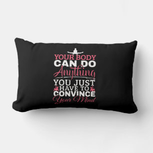 Coussin Rectangle Gymnastique Féminine - Votre Corps Peut Faire N'im