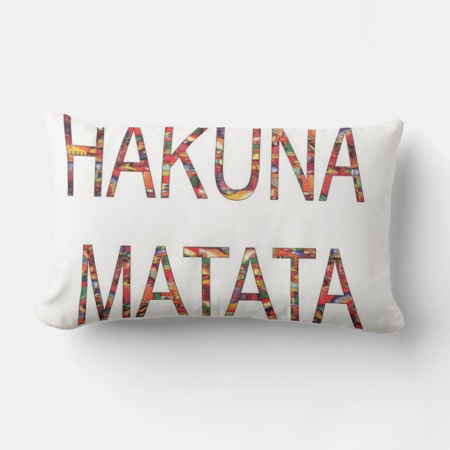 Coussin Rectangle Hakuna Matata Aucun Problème (Recto)