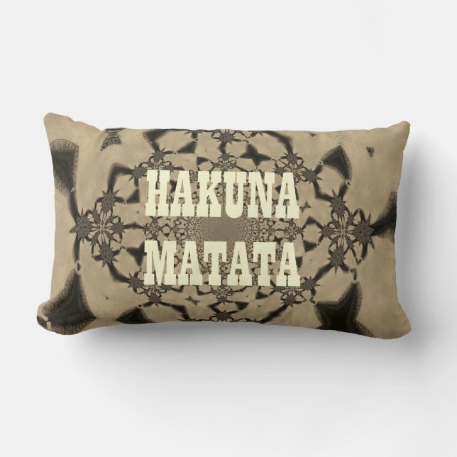 Coussin Rectangle Hakuna Matata Classic Décor Coton Lumbar (Recto)