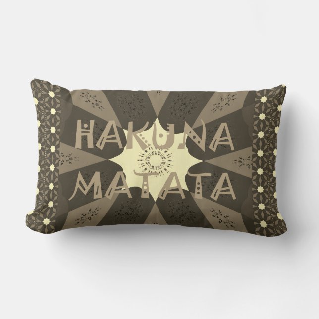 Coussin Rectangle Hakuna Matata urbain fantastique Vector Design flo (Recto)