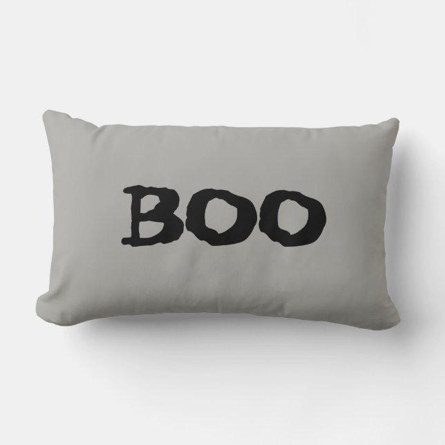 Coussin Rectangle Halloween Boo Spooky Throw Pillow (Recto)
