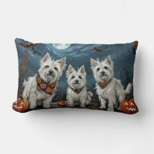 Coussin Rectangle Halloween Éffrayant West Highland