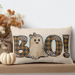 Coussin Rectangle Halloween noir orange Boo