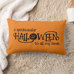 Coussin Rectangle Halloween Orange Spooktaculaire Jack-o-Lantern