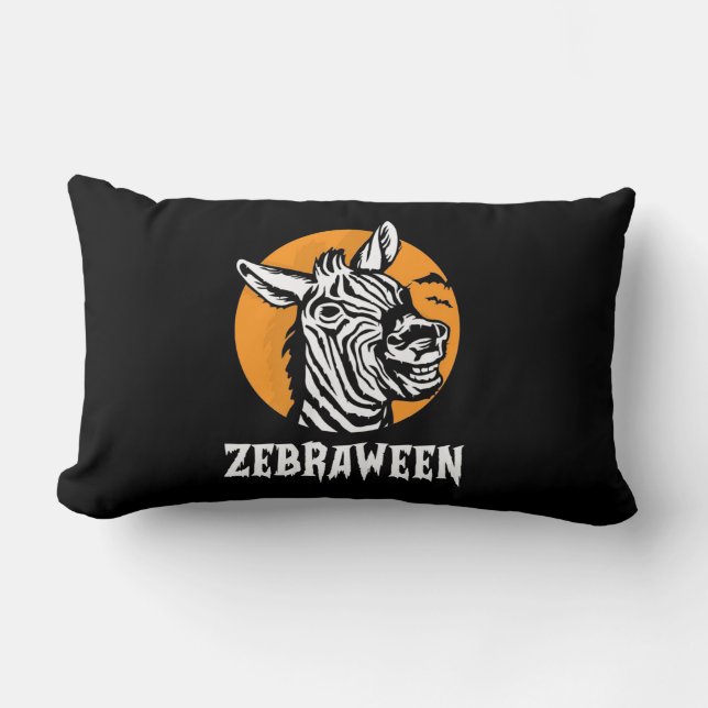 Coussin Rectangle Halloween Zebra (Recto)