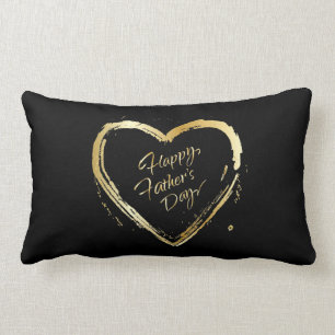 Coussin Rectangle Happy Fête des pères Modern Design Gold souhaite