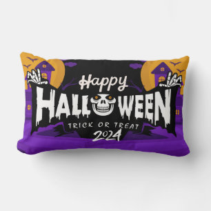 Coussin Rectangle Happy Halloween 2024 Lumbar Jeu d'oreillers