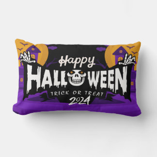 Coussin Rectangle Happy Halloween 2024 Lumbar Jeu d'oreillers