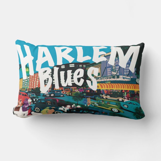 Coussin Rectangle Harlem Blues Dreamscape (Recto)