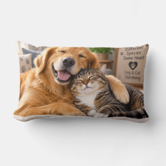 Coussin Rectangle Harmonie chien et chat