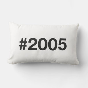 Coussin Rectangle Hashtag 20 Anniversaire 2005