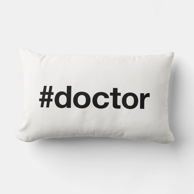 Coussin Rectangle Hashtag DOCTOR (Recto)