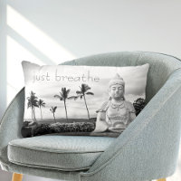 Hawaii Bouddha Breathe Black and White Photo