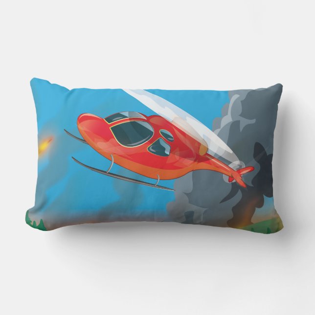 Coussin Rectangle Hélicoptère de sauvetage (Recto)