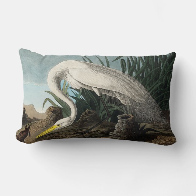 Coussin Rectangle Heron Cushion Throw Pillow postizé (Recto)