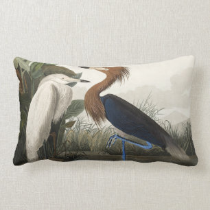 Coussin Rectangle Héron violet des oiseaux d'Amérique