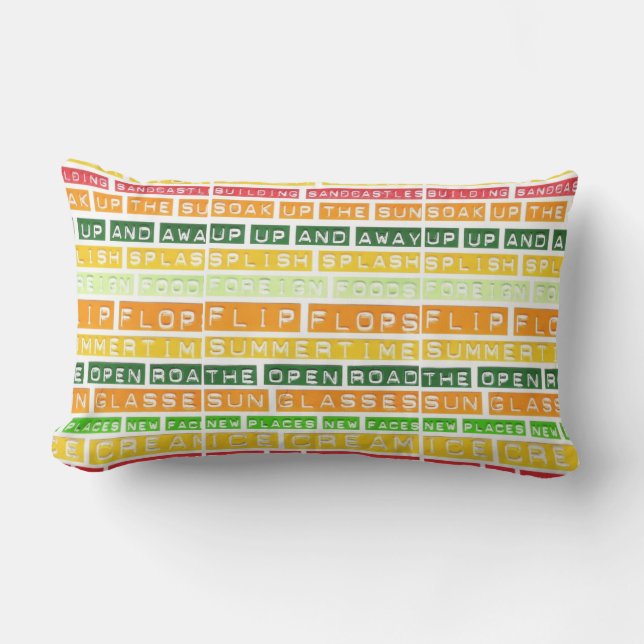 Coussin Rectangle Heure d'été, tonneaux (Recto)