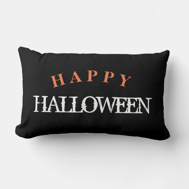 COUSSIN RECTANGLE HEUREUX HALLOWEEN (Recto)