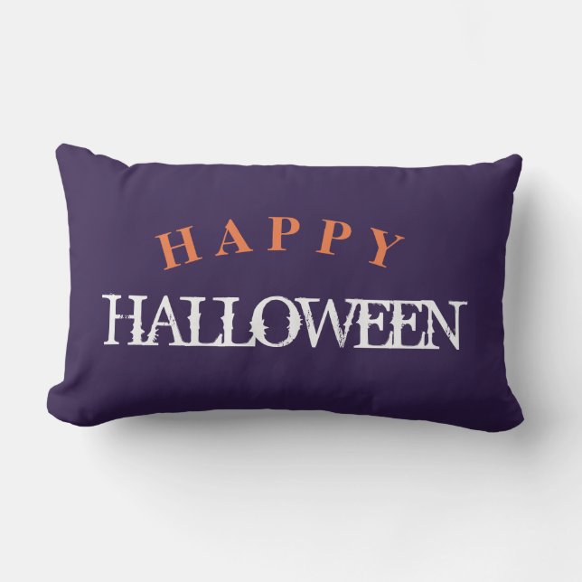 COUSSIN RECTANGLE HEUREUX HALLOWEEN (Recto)