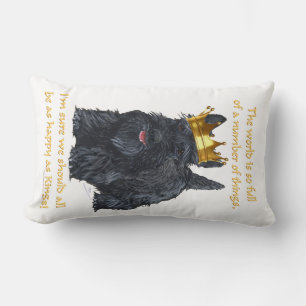 Coussin Rectangle Heureux roi Scottish Terrier