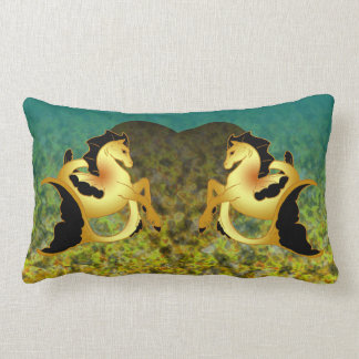 Coussin Rectangle Hippocampe d'or