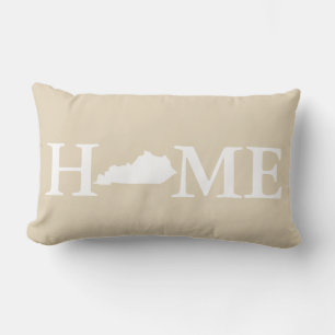 Coussin Rectangle Home State Kentucky Classic Taupe Nom de famille