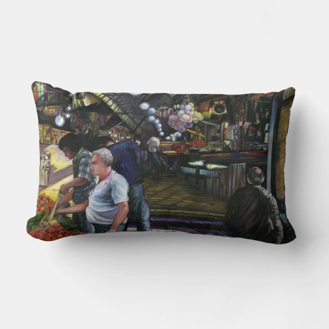 Coussin Rectangle Hommes du commerce, Jérusalem (Recto)