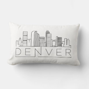 Coussin Rectangle Horizon de Denver, le Colorado