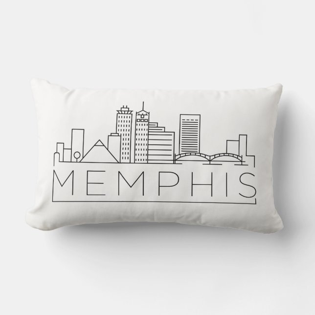 Coussin Rectangle Horizon de Memphis, Tennessee (Recto)