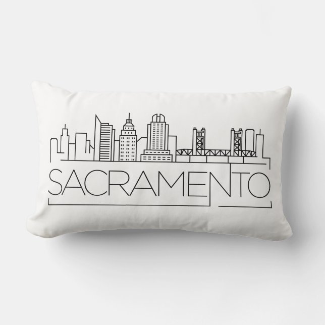 Coussin Rectangle Horizon de Sacramento, la Californie (Recto)