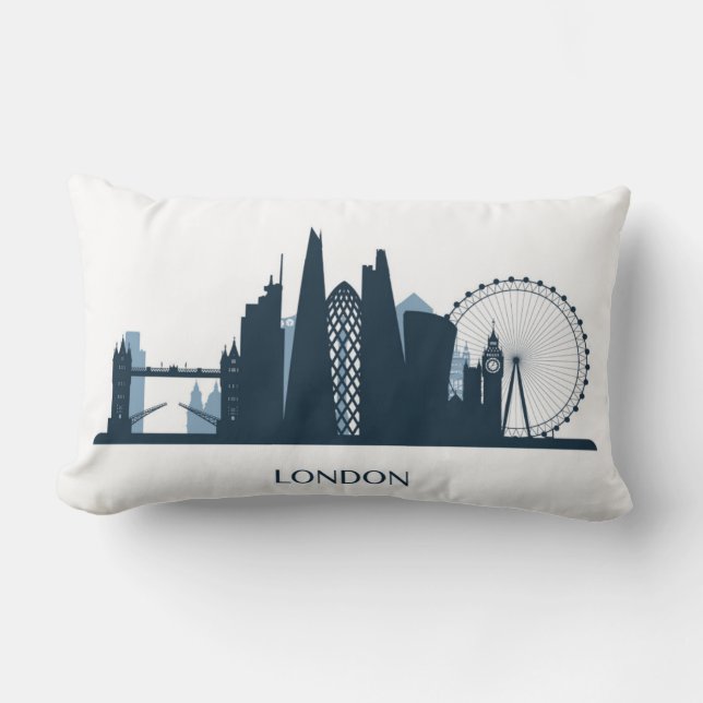 Coussin Rectangle Horizon de ville de Londres (Recto)
