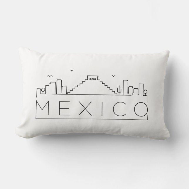 Coussin Rectangle Horizon du Mexique (Recto)