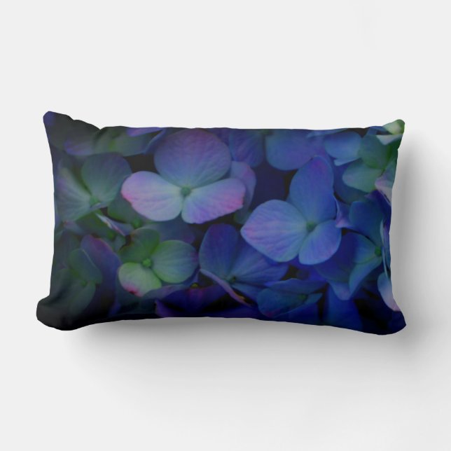Coussin Rectangle Hortensias violets (Recto)