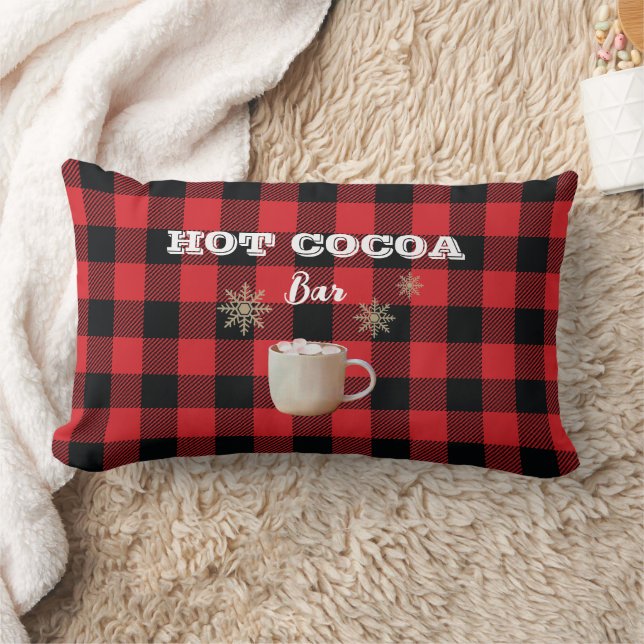 Coussin Rectangle Hot Cocoa Bar Check Mountain (Couverture)